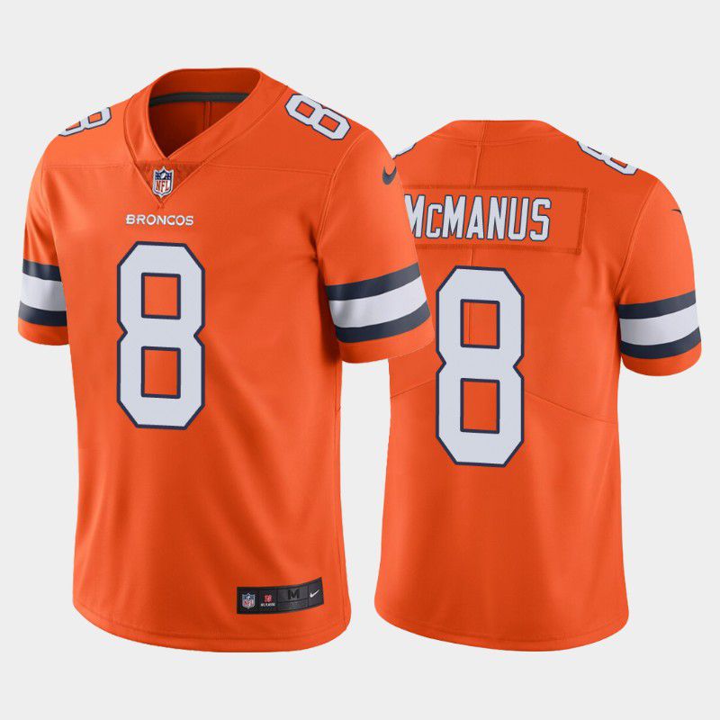 Men Denver Broncos 8 Brandon McManus Nike Orange Color Rush Limited NFL Jersey